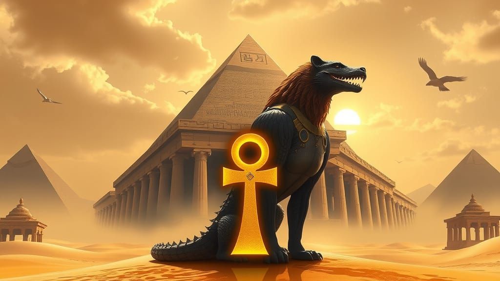 Majestic Temple Guardian of Ancient Egypt