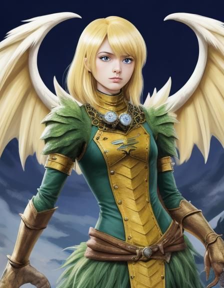 Blonde Karen Harpy Monster for D&D