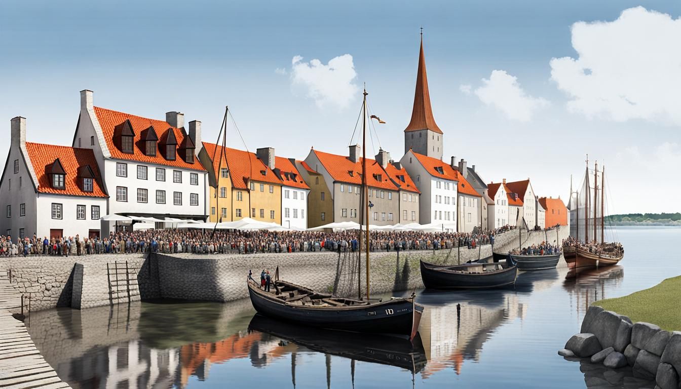 Visby Port Town in 1300 AD