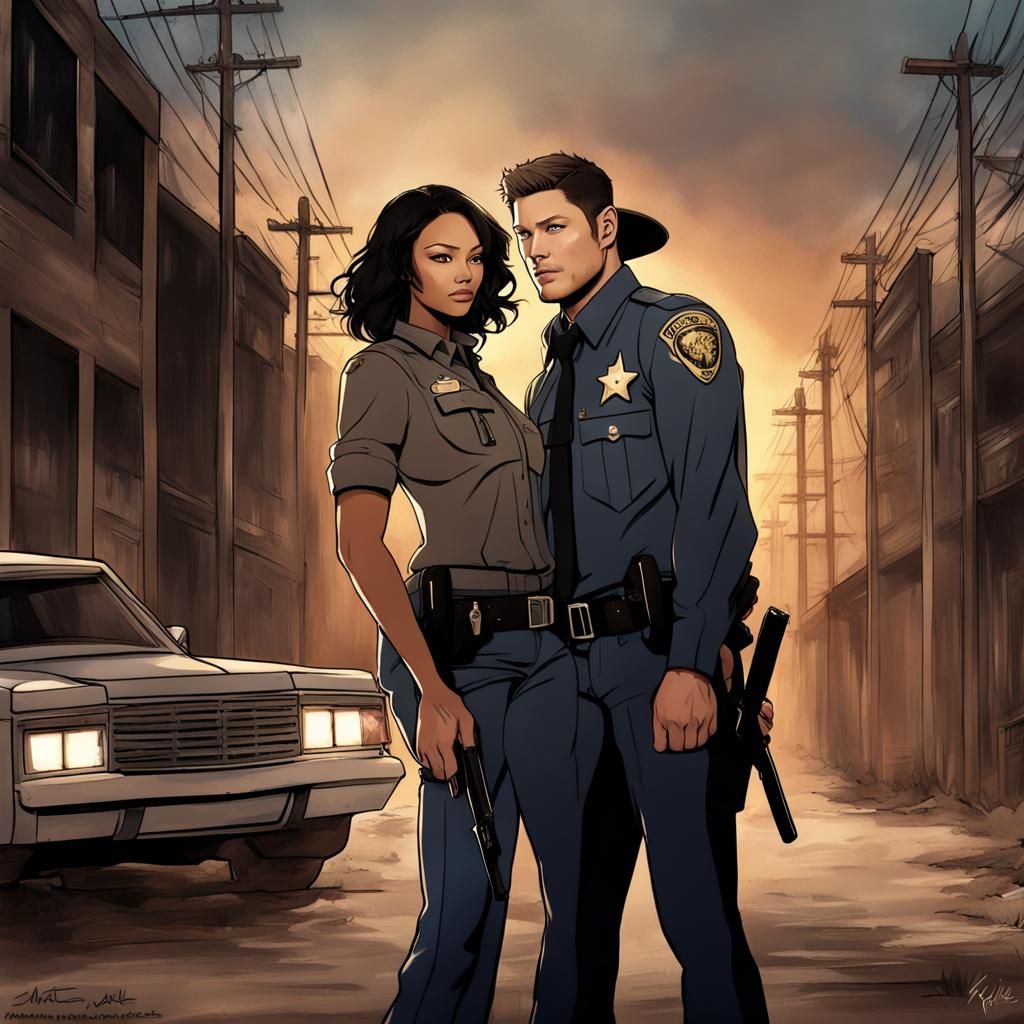 Sheriff in Anime Key Visual Style