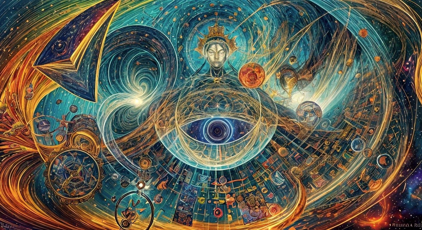 Cosmic King of Diamonds Surrealist Digital Painting