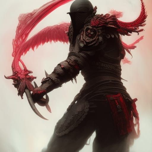 Dark Fantasy Warrior in Intricate Armor