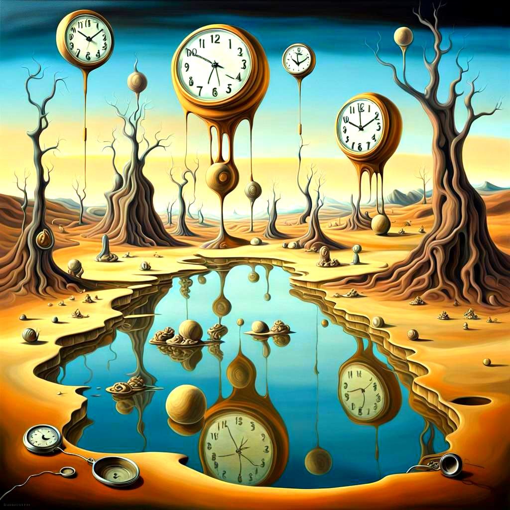 Surreal Landscape in Salvador Dali Style