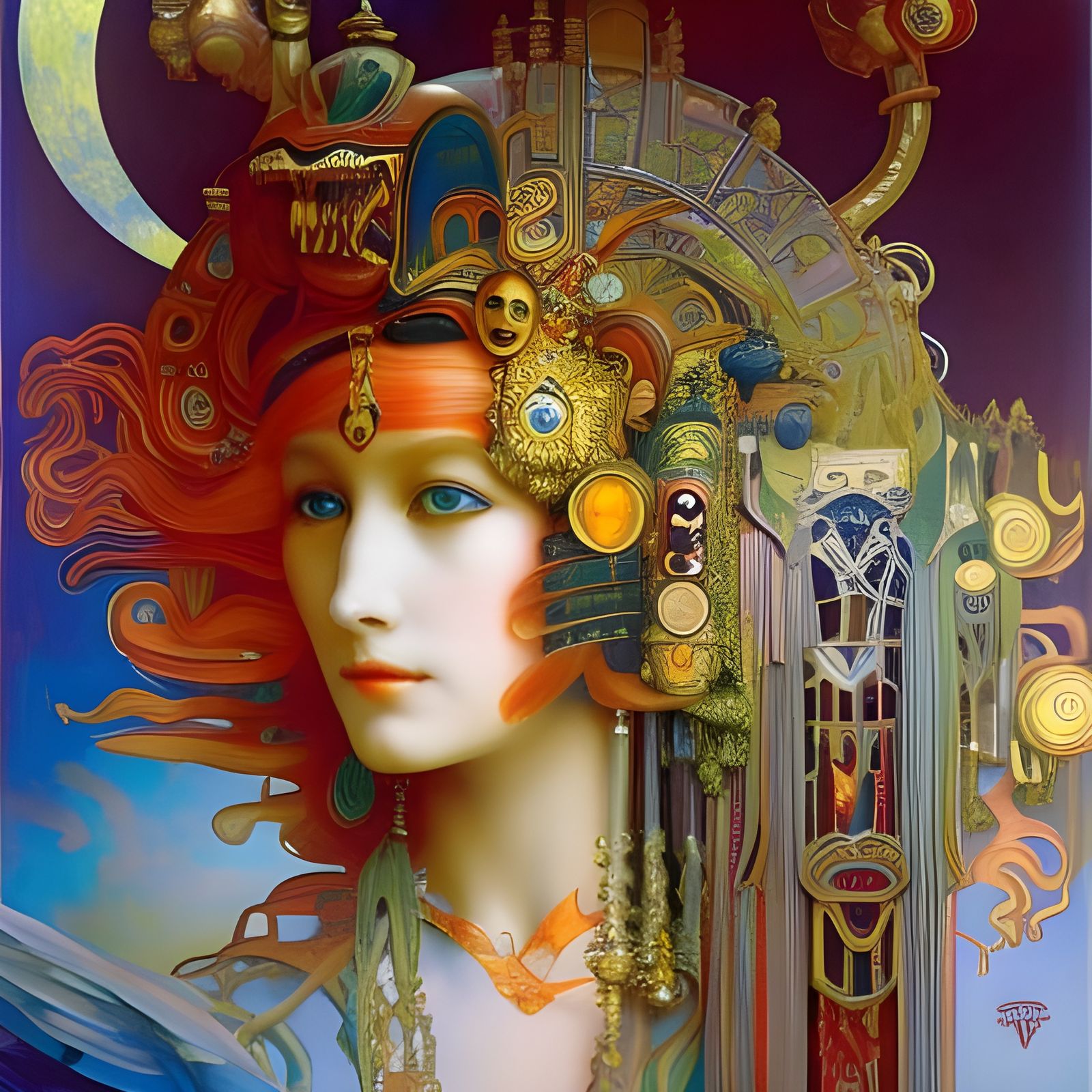 Surreal Chicken Monster in Dreamlike Dystopian Style