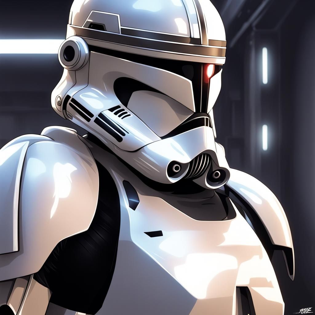 Clone Trooper Star Wars in Anime Style