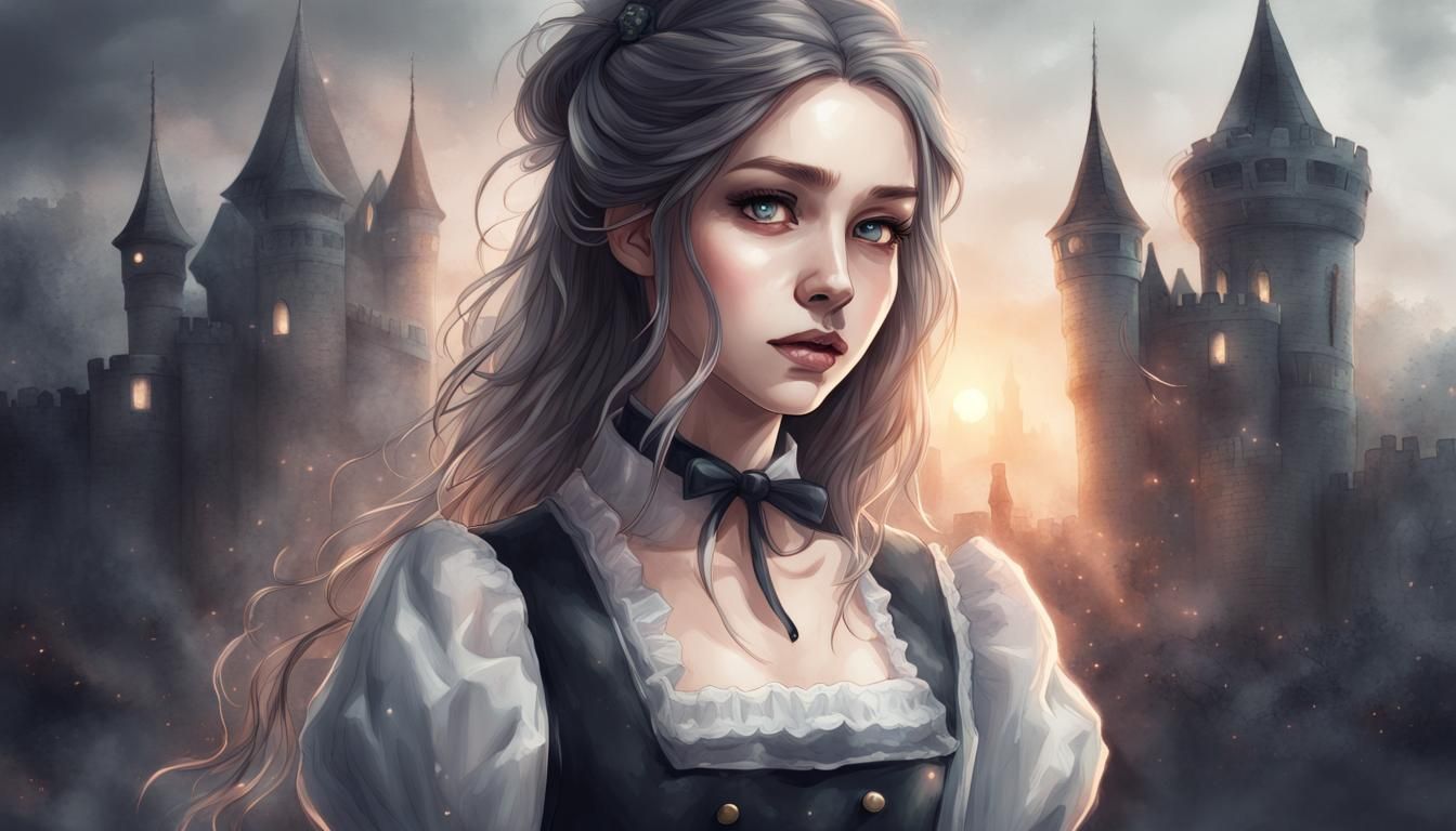 Dark Magic Portrait of a Beautiful Girl