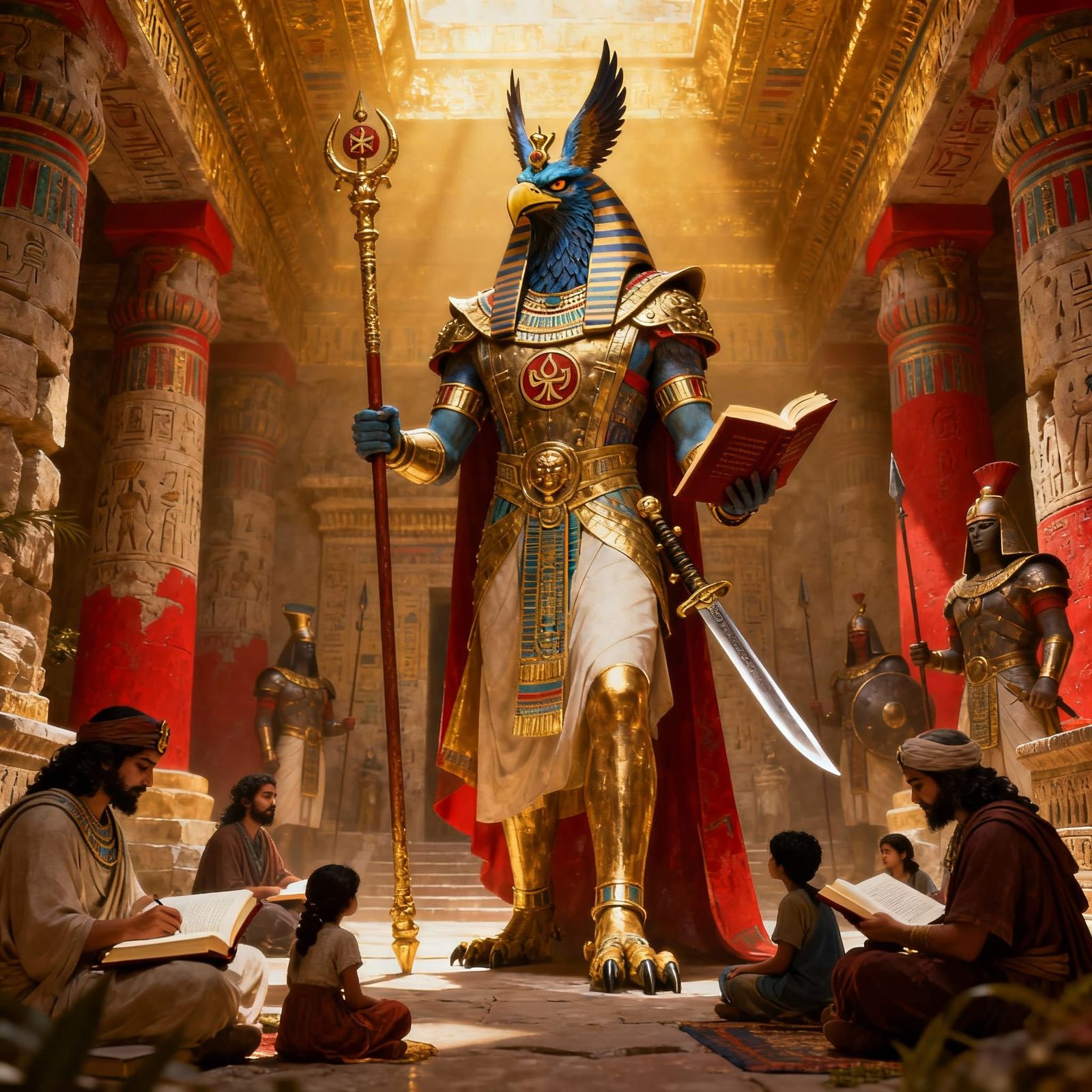 Eagle Headed God Arnhǫfdi Teutates of War and Wisdom