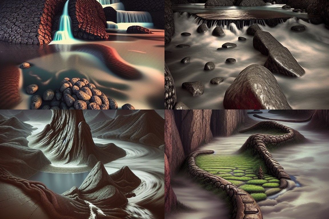 Lovecraftian Mountain Plain with Ominous Darkness