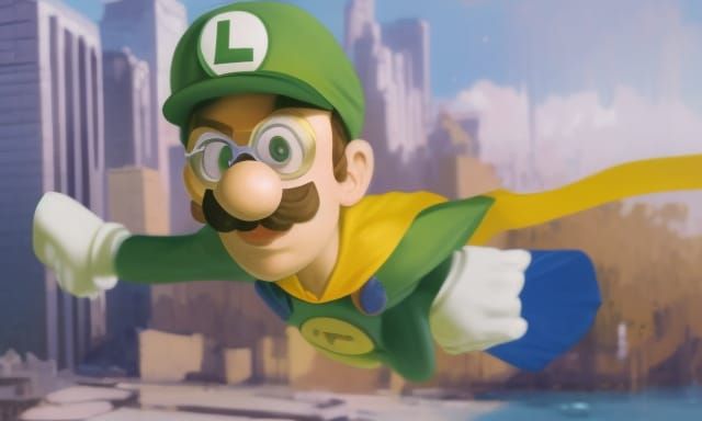 Luigi Portrait in Dynamic Lighting Style