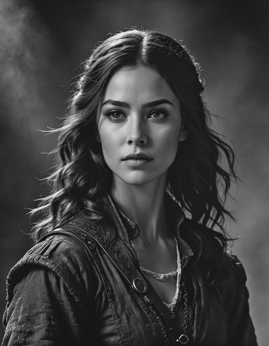 Dramatic Portrait in Rembrandt Lighting Style