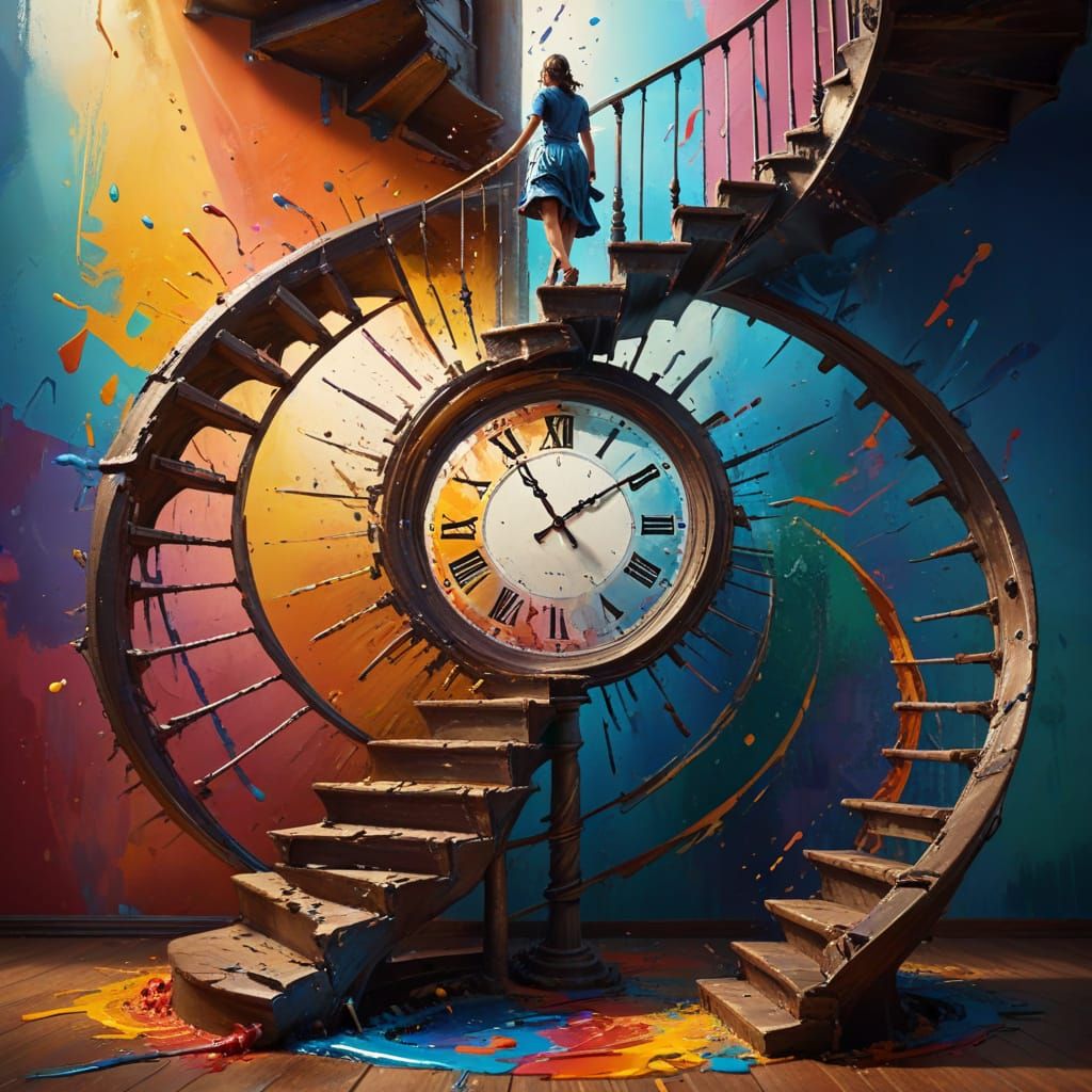 Timeless Tango: Hyperrealistic Clockwork Masterpiece