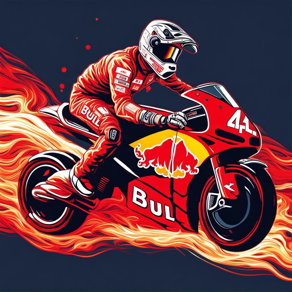 Fiery Skeleton Rides Red Bull F1 Car