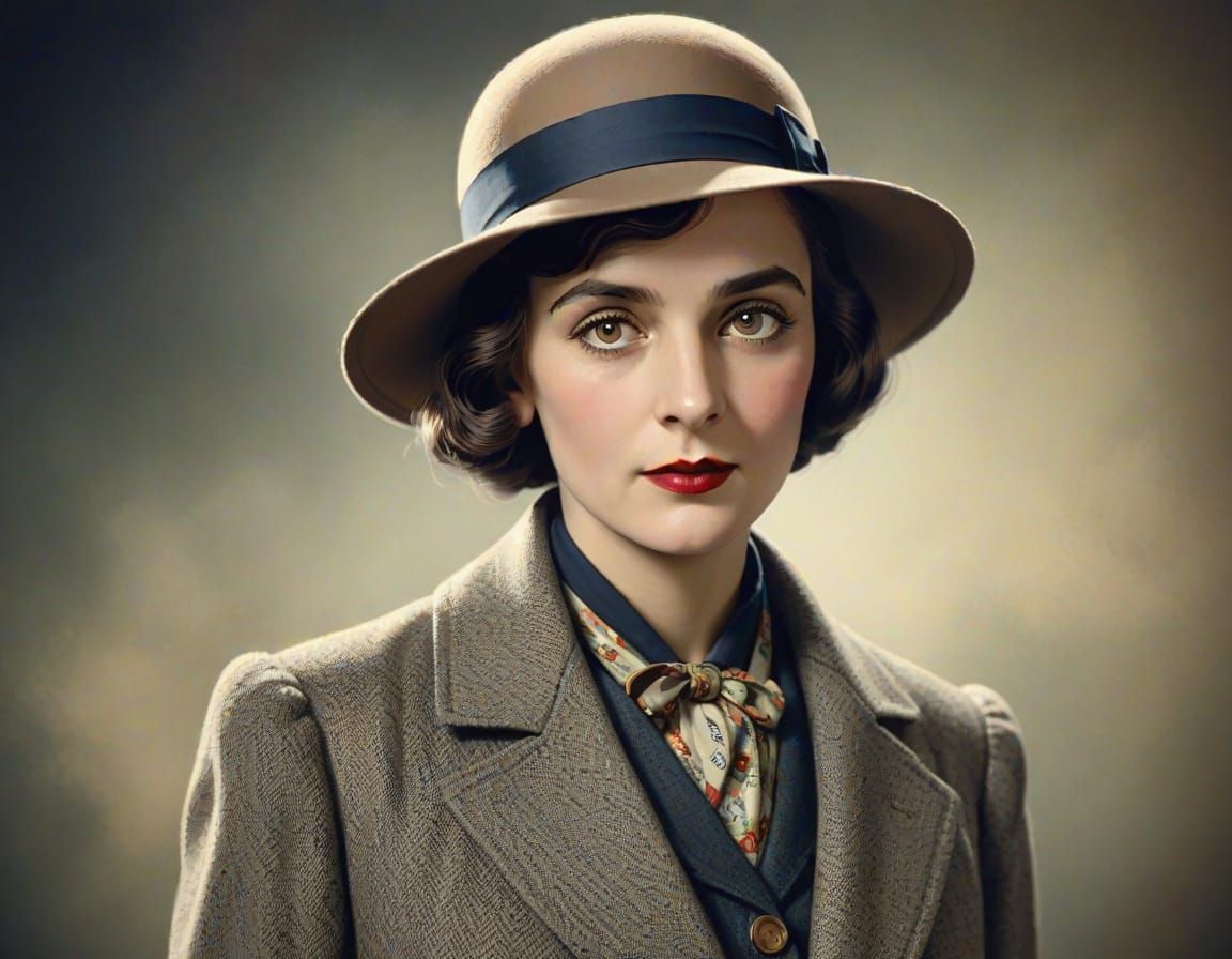 Vintage Detective Portrait in 1920s Style