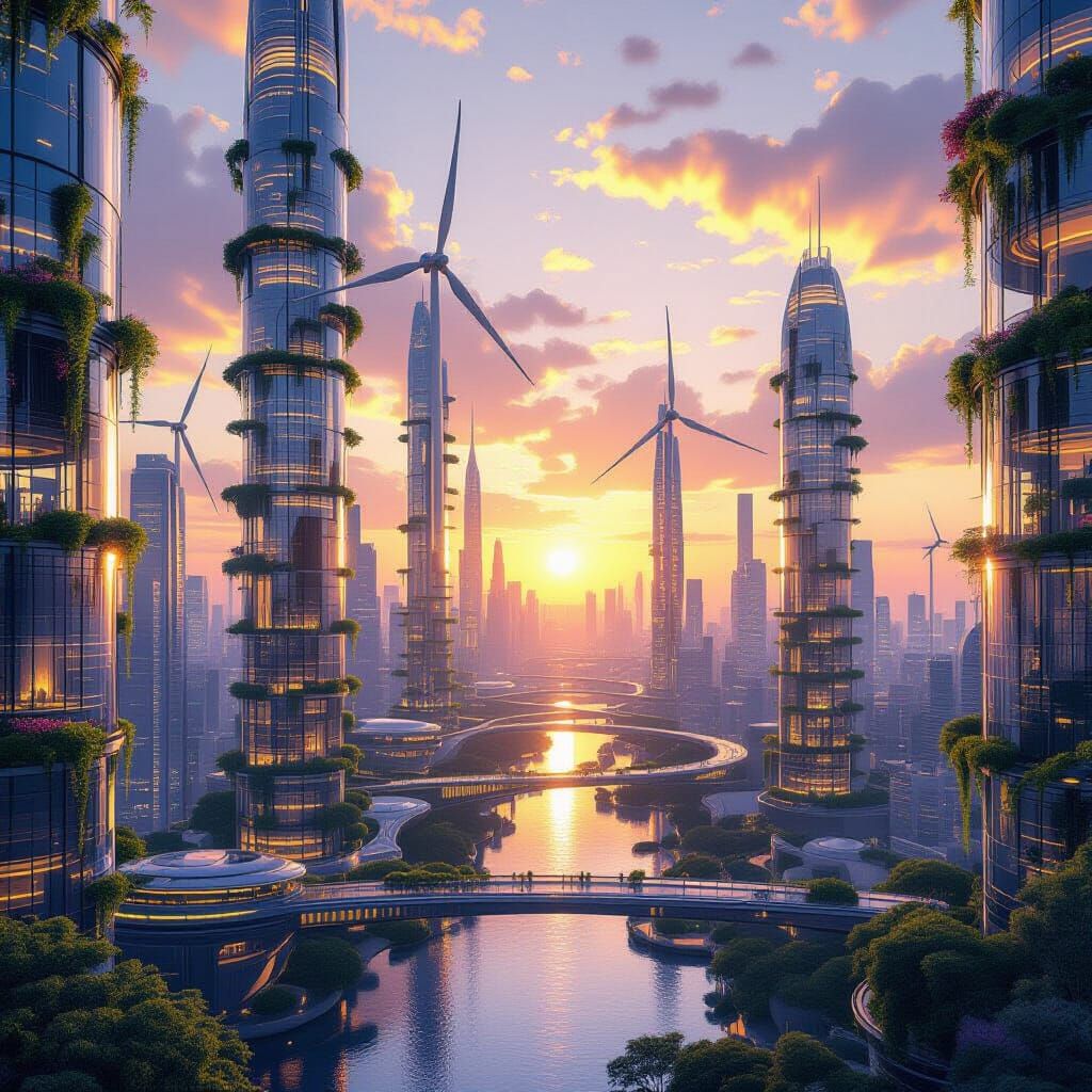 Eco-Futuristic Metropolis of the Future