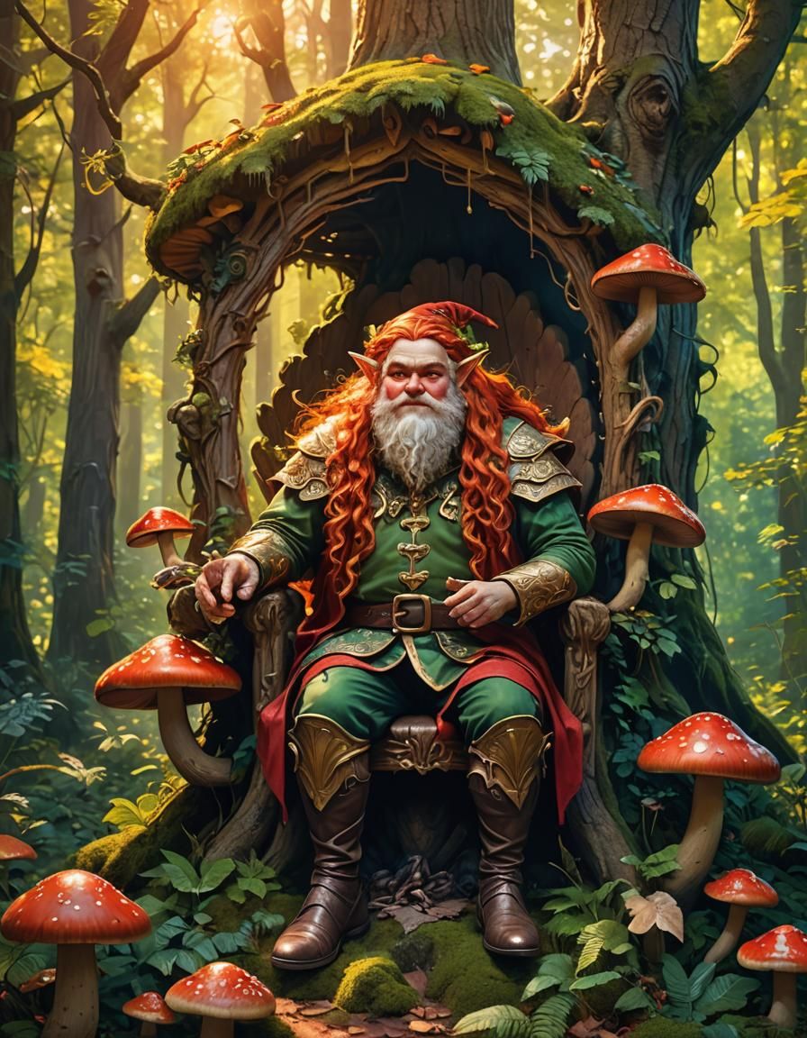 Voluptuous Fantasy Elf in Fauvist Wonderland