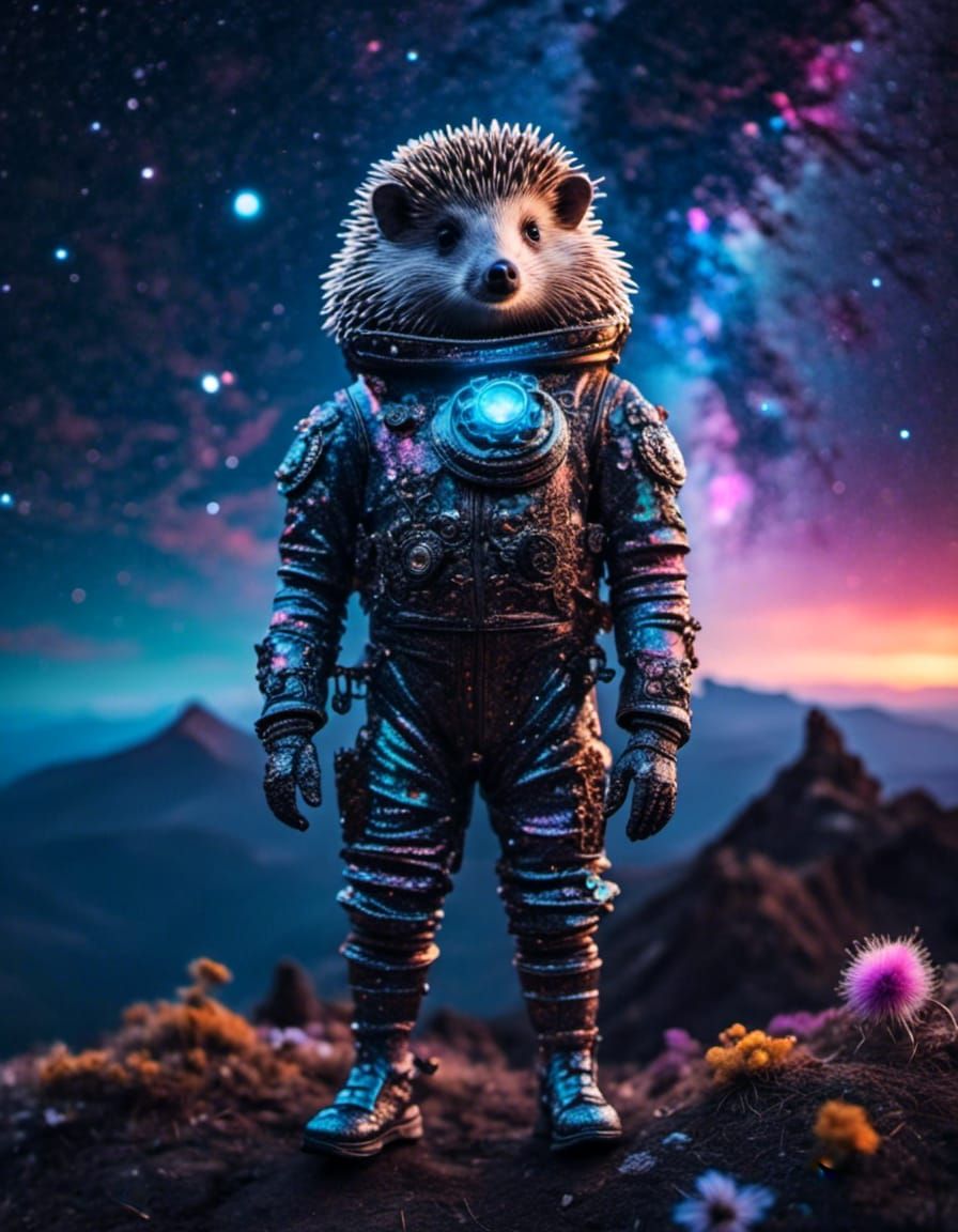 Adventurer and Hedgehog's Cosmic Journey