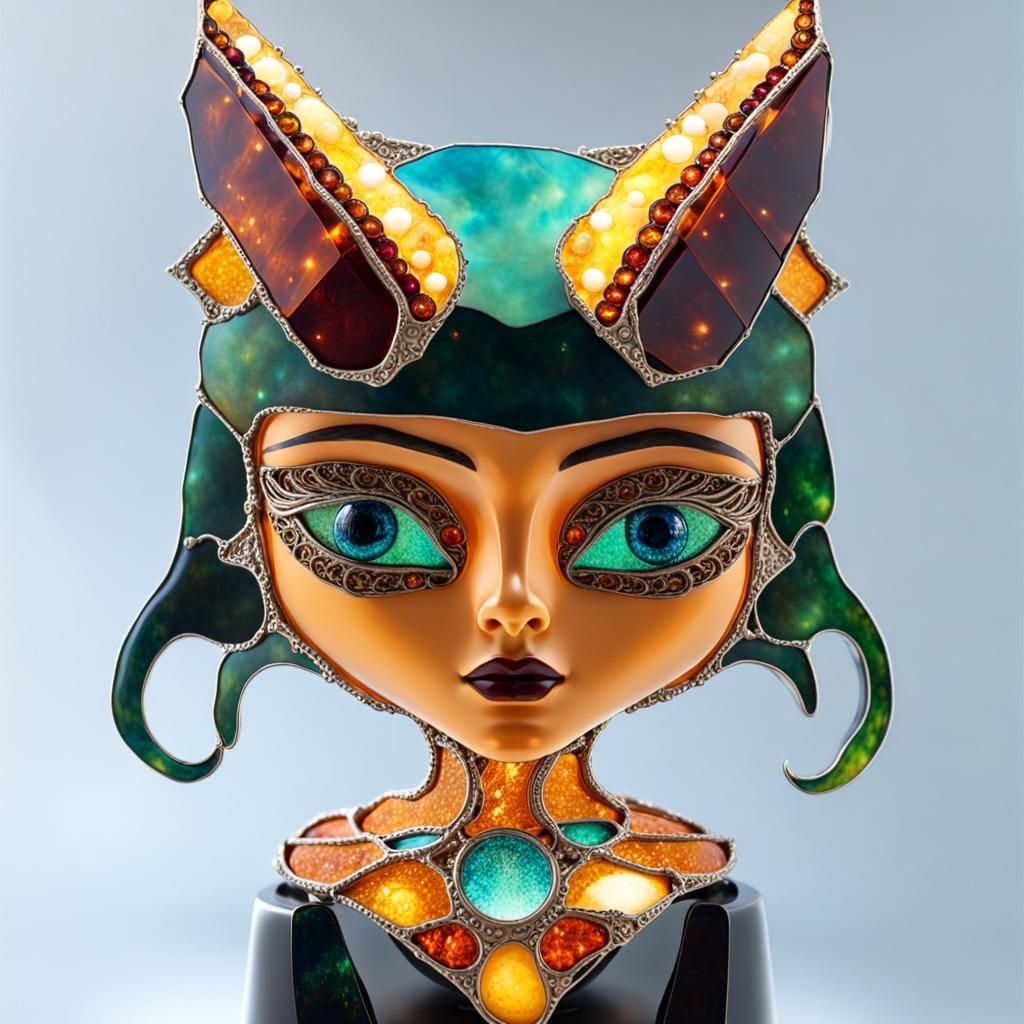 Queen of Saturn: A Bio-Stained-Glass Masterpiece