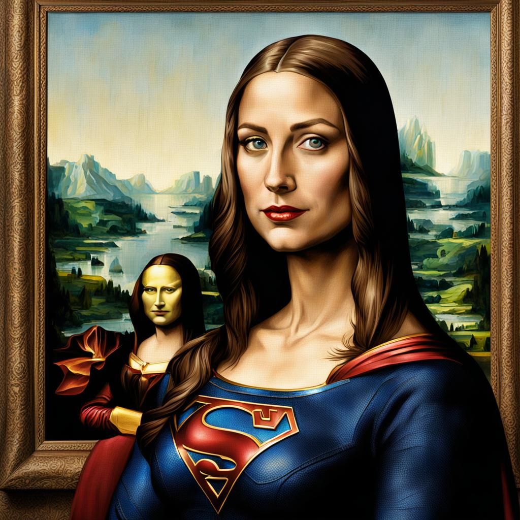 Portrait of Supergirl, mona lisa