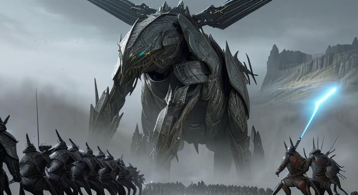 Sci-Fi Battle of Helms Deep: Futuristic Warfare