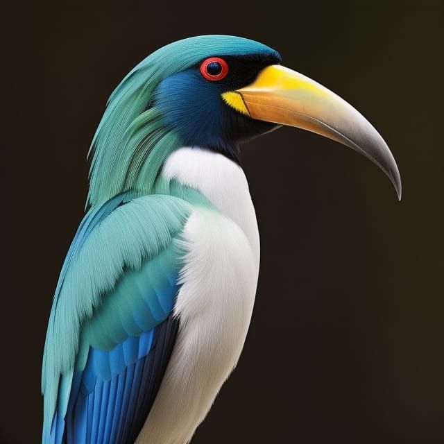 Exotic Toucan Portrait in Watercolor Digital Art