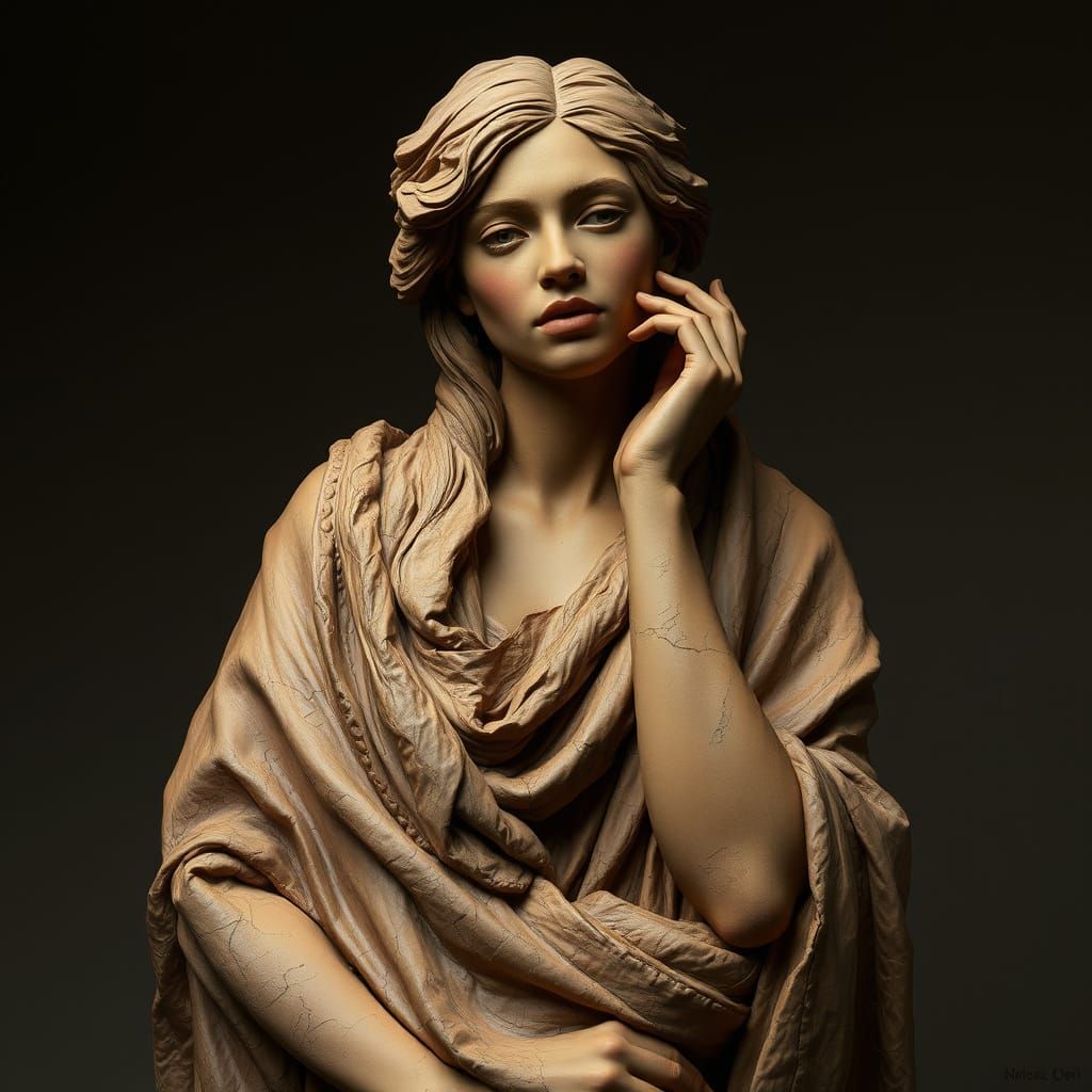 Clay Goddess in Renaissance Style