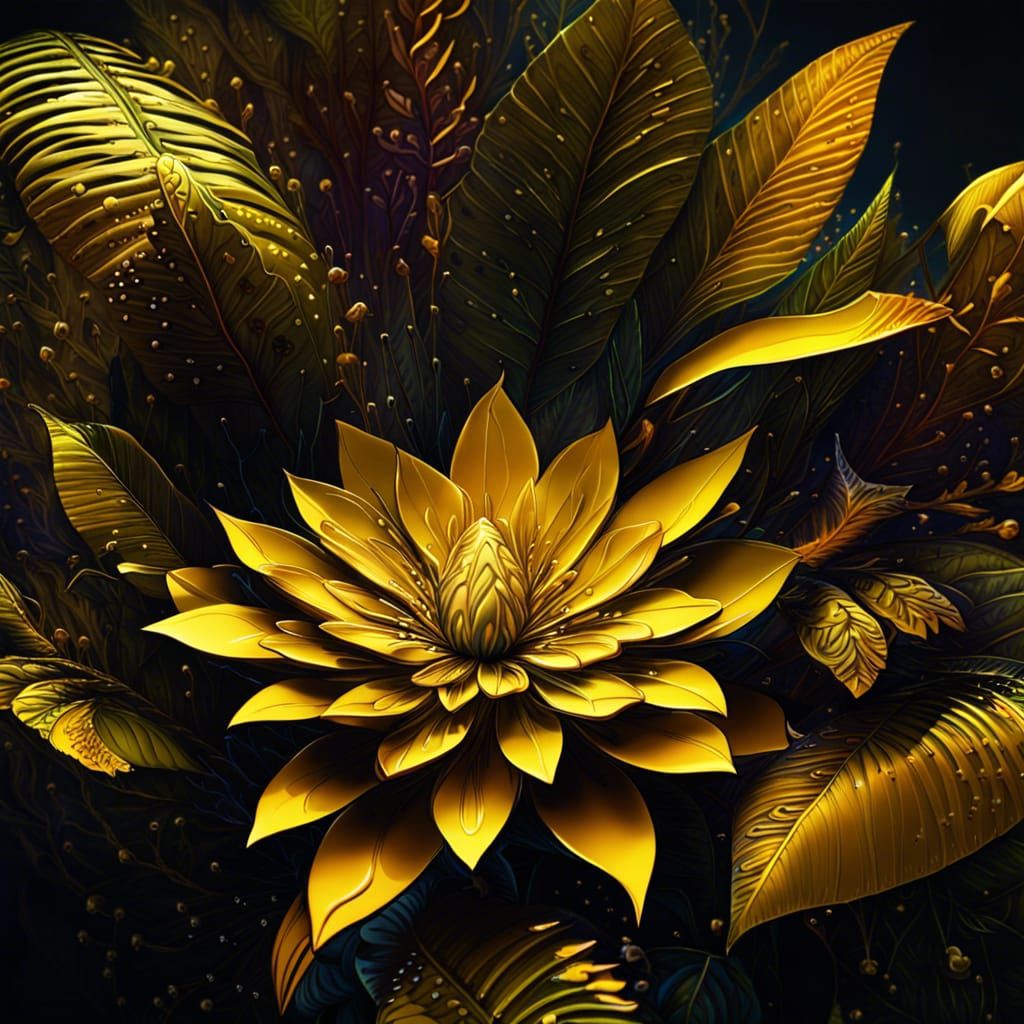 Jungle Flower in Detailed Digital Art