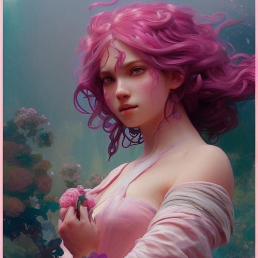 Pink-Haired Princess with Dynamic Lighting