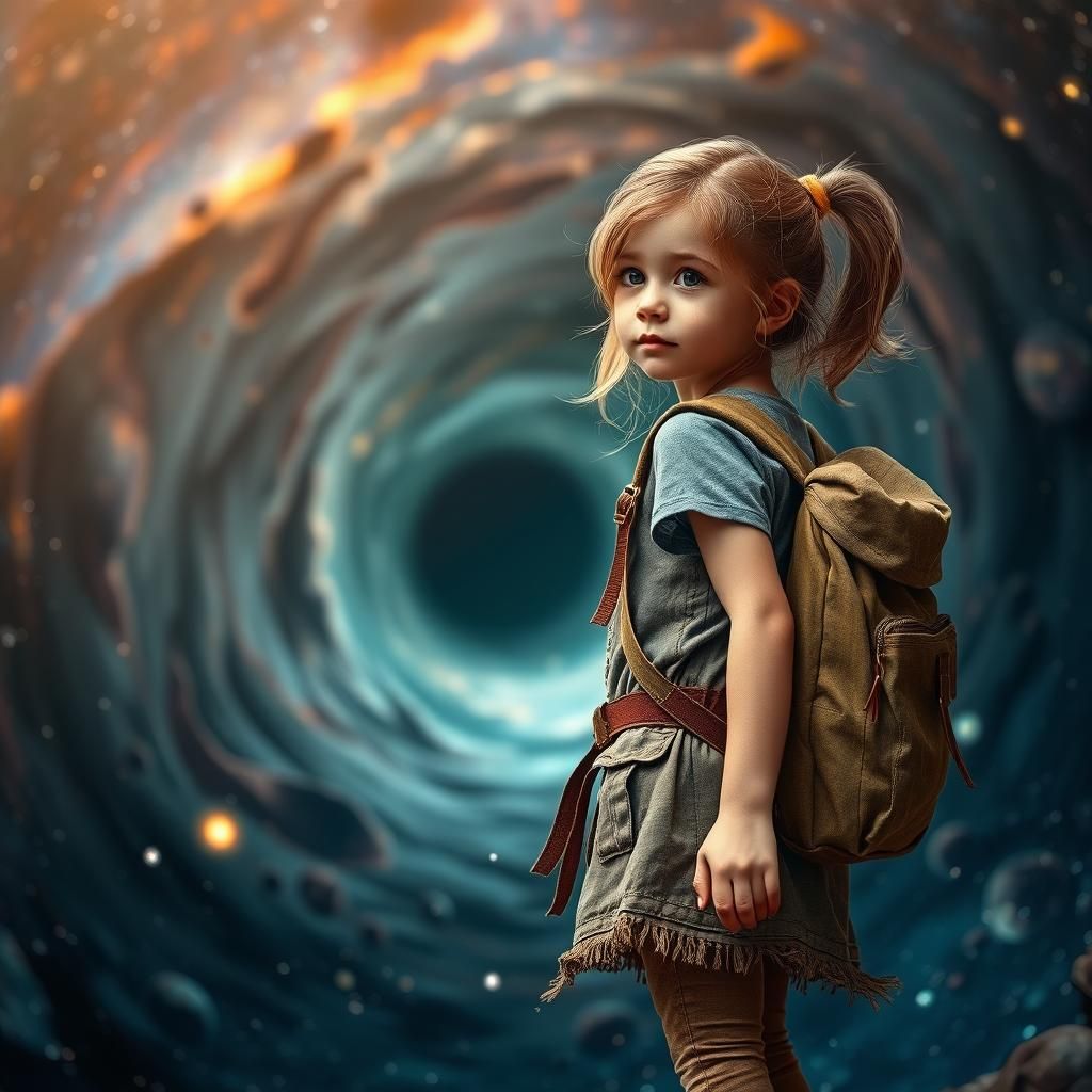 Young Girl at the Edge of a Black Hole