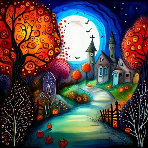 Tim Burton Style Halloween Garden