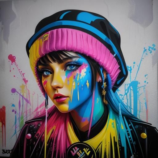 Ukrainian People in Graffiti Splash Art