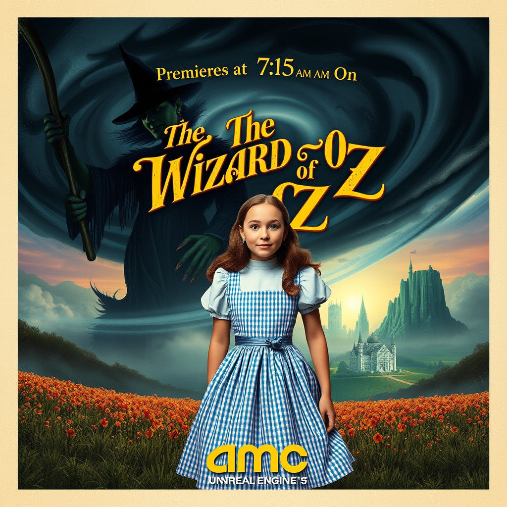 The Wizard of Oz Vintage Movie Poster with AMC Logo
