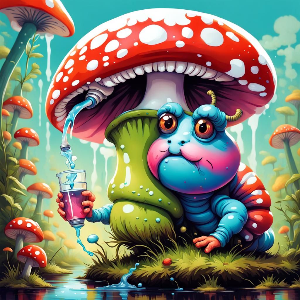 Caterpillar drink …