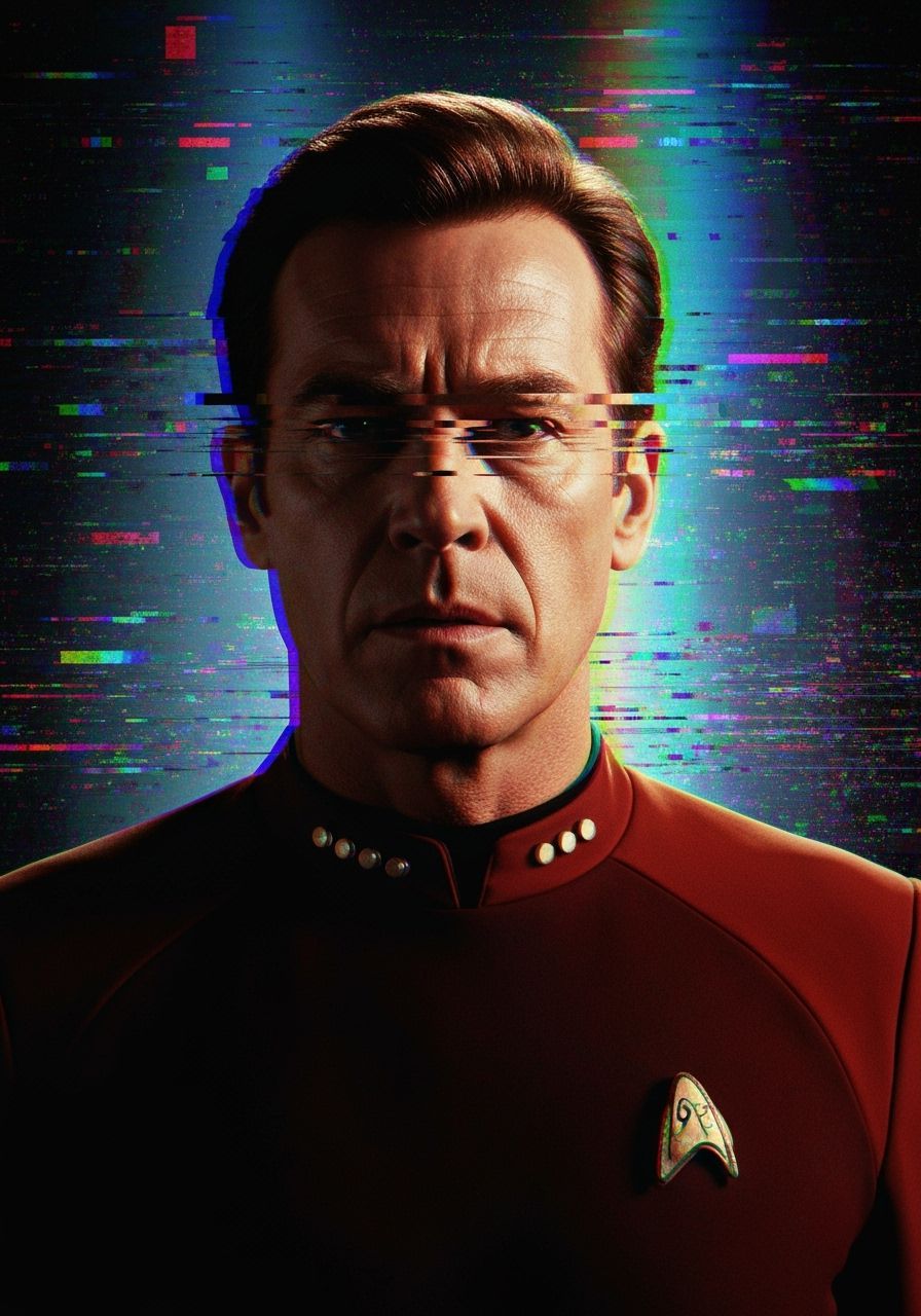 Glitch Art Portrait of Scotty in Transporter Malfunction
