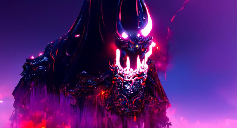 Menacing Dark Overlord in Detailed Matte Painting