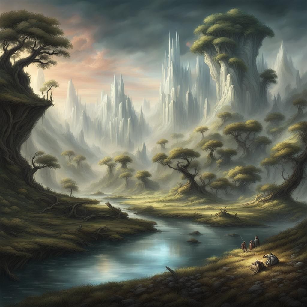 Enchanting AI-Generated Fantasy Landscape