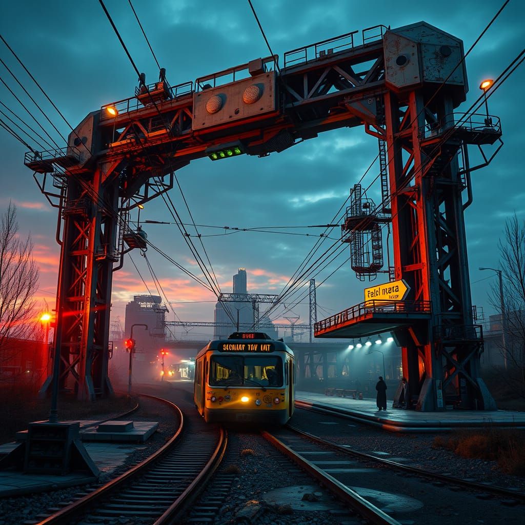 Abandoned Megastructure in Postapocalyptic Metropolis