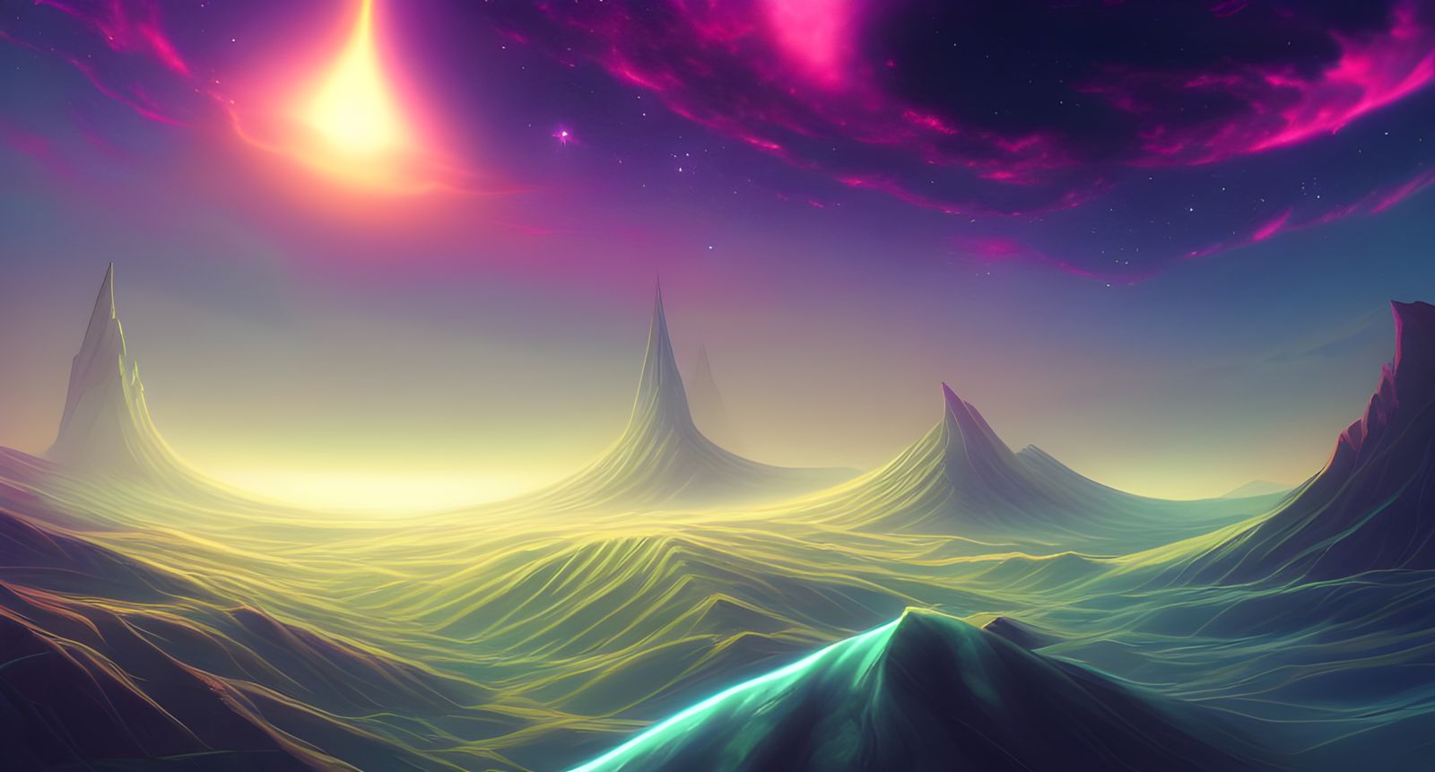 Spectacular Cosmic Landscape in Unreal Engine