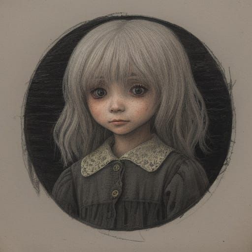 Mysterious Crayon Masterpiece on Worn Paper