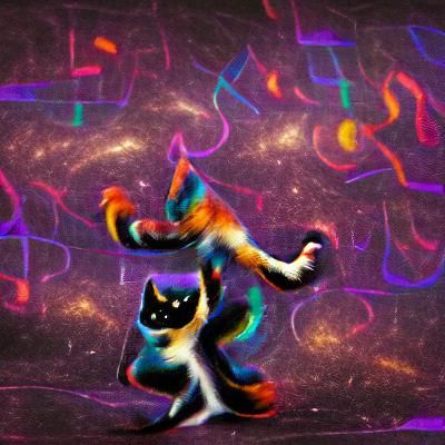 Funky Cat Dancing at the Universe's End