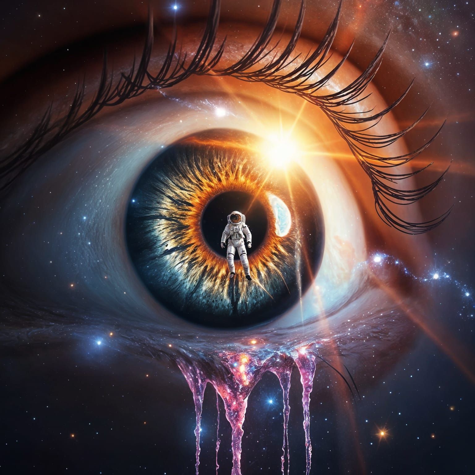 Surreal Eye Portal to the Cosmos