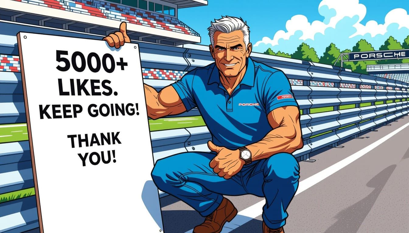 Man Giving Thumbs Up with Pit Board in Milo Manara Style