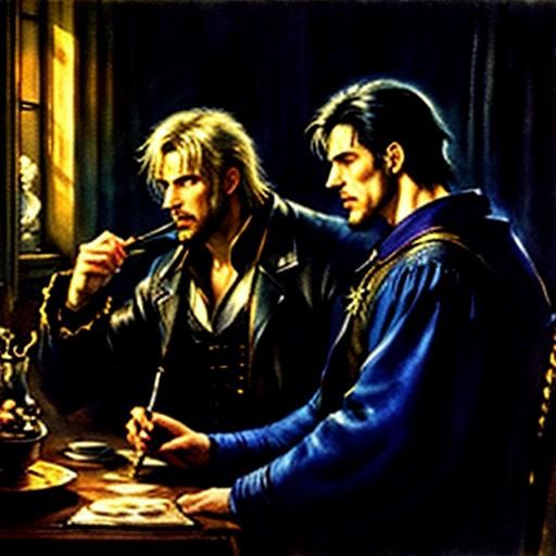 Beauty and the Beast: Watercolour Chiaroscuro Fantasy