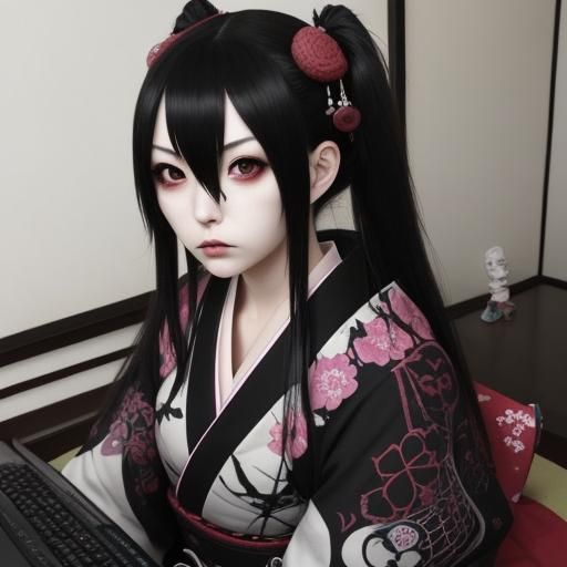 Gothic Japanese Gamer Girl