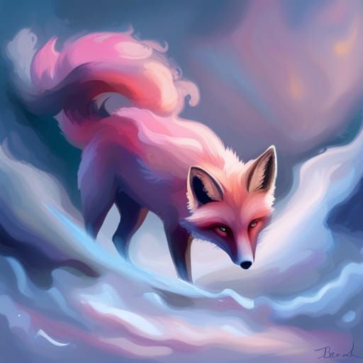 Enchanting Fox Shapes in Swirling Smoke