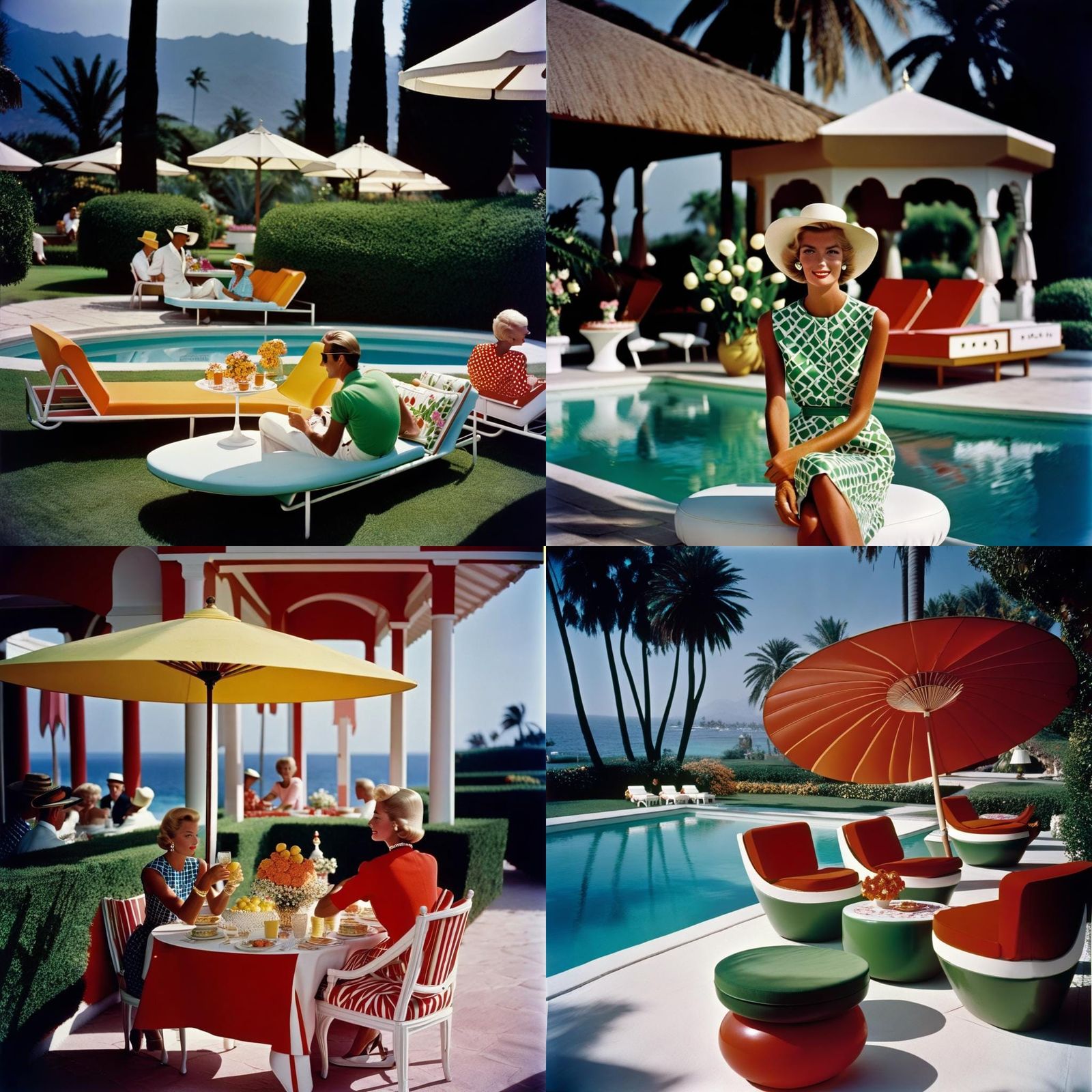 Mid-Century Leisure Scene in Slim Aarons Style