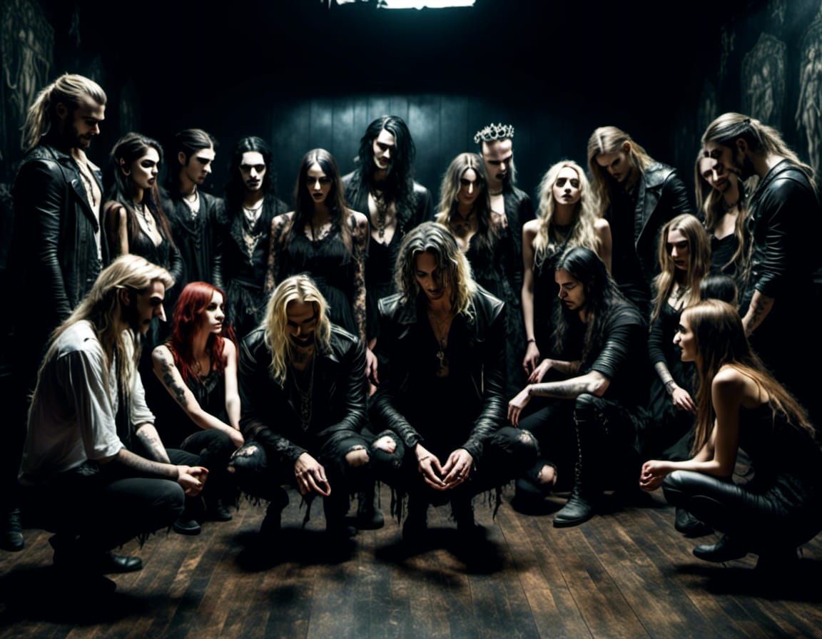 Chaotic Emotional Scene in Dark Vivid Colors