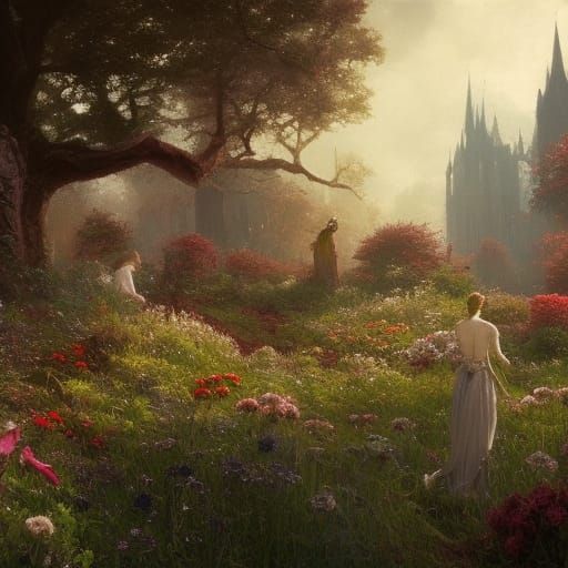 Magical Gothic Flower Garden: A Dark Fantasy