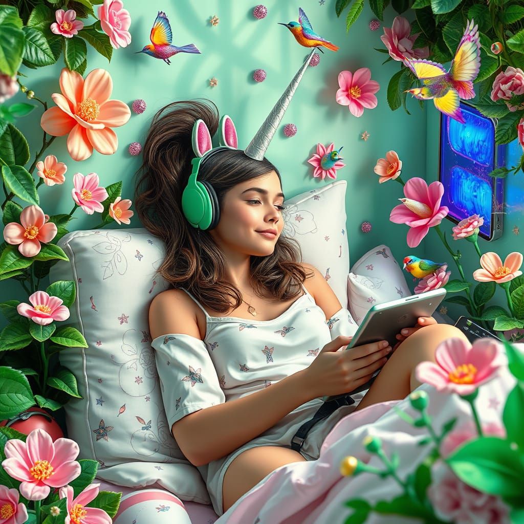 Solar Punk Sanctuary in Minty Fresh Whimsy