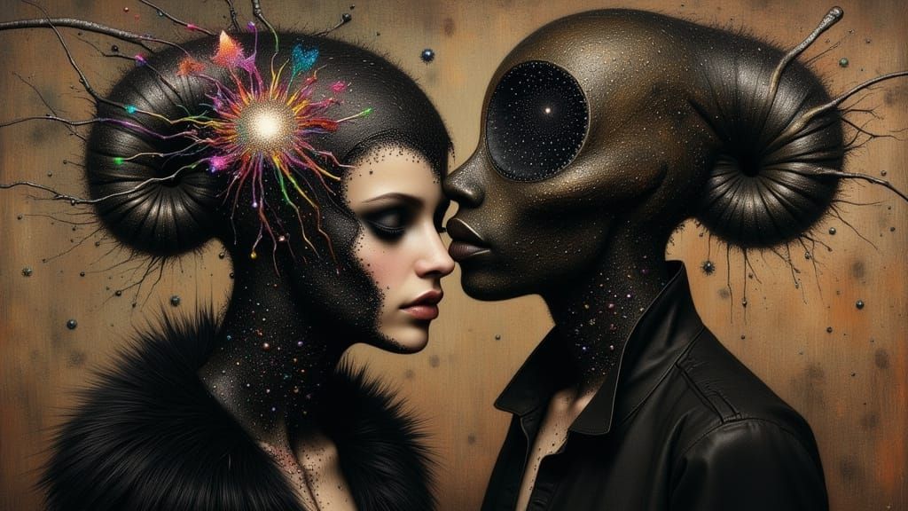 Ethereal Gothic Landscape with Haunting Figure