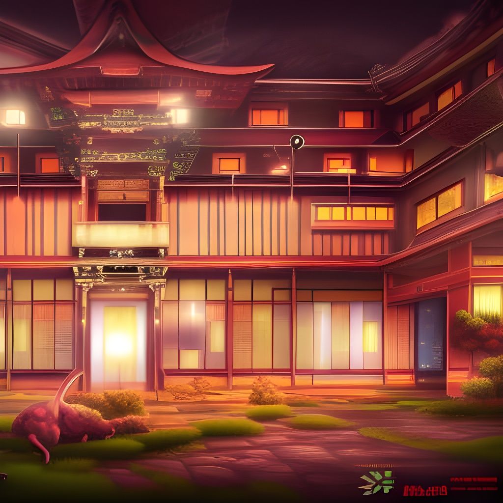 Fantastical Japanese Hotel Concept Art